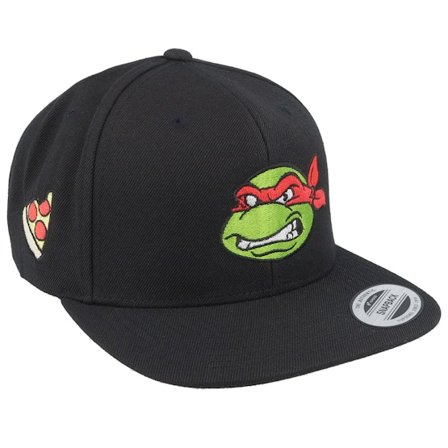 TMNT - Noir snapback Casquette - Raphael Face Black Snapback @ Hatstore