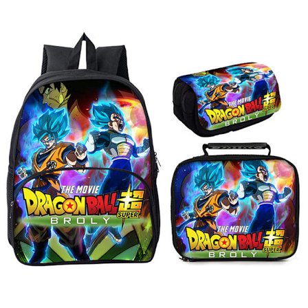 Dragon Ball Student Skolväska Tredelad Set 16 Inch Style 1