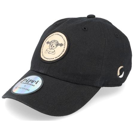 Pippi Langstrumpf - Schwarz adjustable Cap - Kids Pippilotta Black/Sand Dad Cap / Unconstructed @ Hatstore