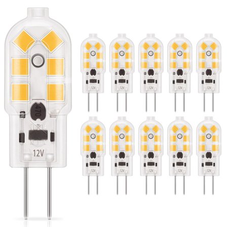 G4 LED 1,5W Glödlampa, 120LM Varmvitt 3000K, Icke-Dimbar, 10-Pack