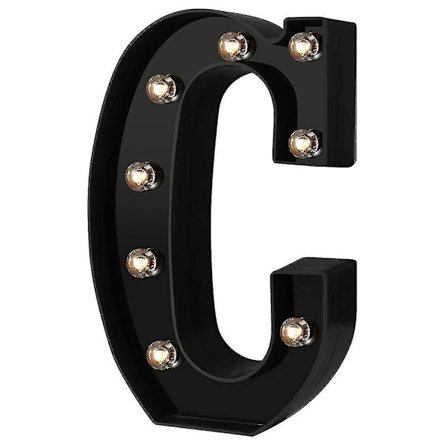 Newly Design Led Letters Lights 26 Alphabet Black Decorative Marquee Lamps For Wedding Party