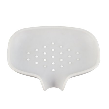 Silikontvålskål med tömningsbricka Hem badrum Dränerbar tvålsparare Handfat Dusch Tvålavlopp Förvaringshållare Grå