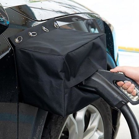Ev-laturi Sadesuoja Vedenpitävä Ulkokäyttöön 600d Oxford-kangas Sähköauton Latausportin Suoja Sade Auringon UV-kestävyys Kaikensääsuoja Musta