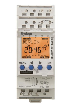 Theben 1714100 Kellokytkin astro, vaihtokytkin 1 kanava, Sähkön jakelu & virrantuotto