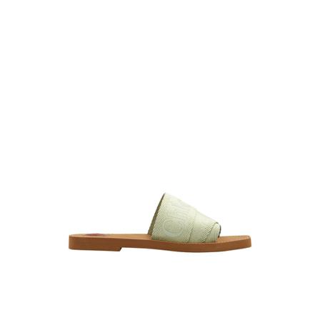 Chloé, Woody slides Groen, Dames, Maat:35 EU