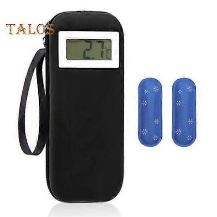 Insulin Køletaske Rejseetui med Termometer Display Medicin Diabetisk Køler til Rejser Bærbar Kølet Medicin Organizer Taske med (FMY)