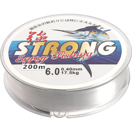 200 M fiskesnøre, 0,4 mm nylon fiskesnøre 6,0 spole klar monofilamentsnøre usynlig fiskesnøre for fiskehengende håndverk Transparent 0.4mm