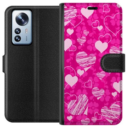Yhteensopiva Lompakkokotelo Xiaomi Xiaomi 12 Pro PopSydänKuviointi