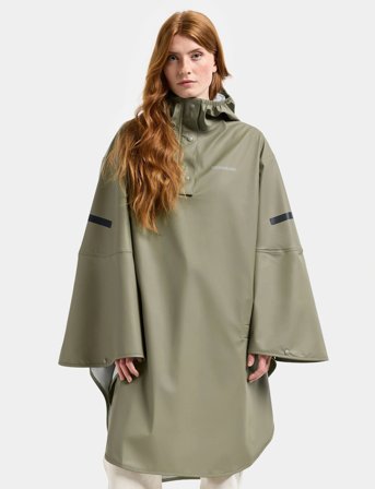 Didriksons Alto Usx Poncho - Khaki green - XS/S