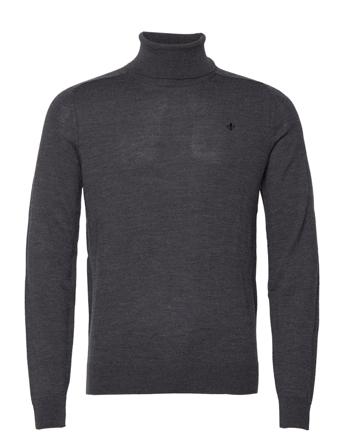 Merino Roller Neck Knitwear Turtlenecks Grå Morris