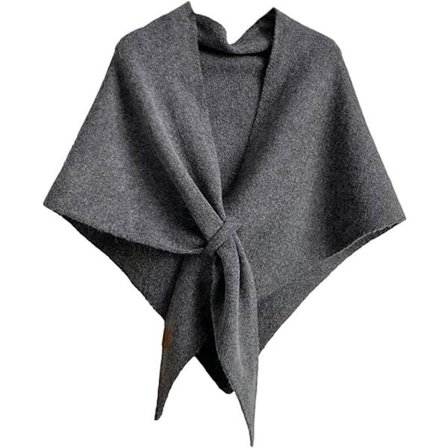 Damscarf, Varm Vinterscarf, Stickad Damscarf, Halsvärmande Scarf, Kofta Scarf, Toppscarf, Vardagsscarf, 185*76cm - Mörkgrå