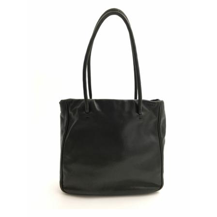 Prada Vintage Prada Dark Brown Leather Tote Brun, Dame Vintage Tasker, Størrelse: ONE Size