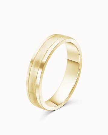 Smooth Ring Justin for Men 18K Yellow Gold - Engagement Rings & Wedding Rings from Vanbruun