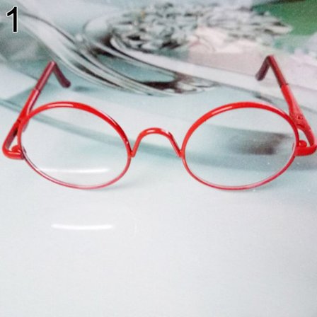 Søde runde stel Plys dukke briller 1 1