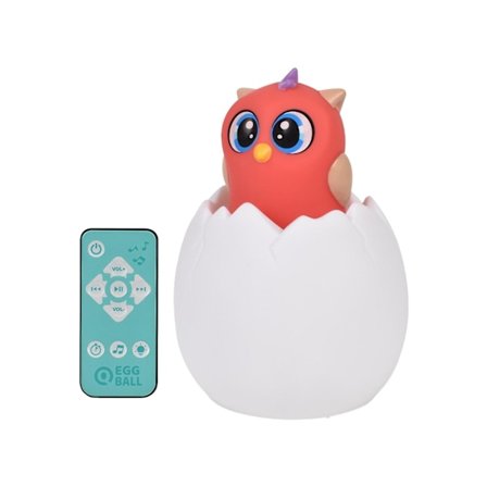 [Av] 3d-trykt nattlys 7 farger fjernkontroll klapp sensor led nattlampe leketøy(Rød)