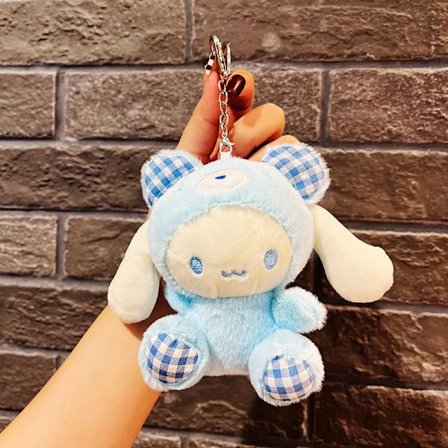 Sød lille dukke, par taske vedhæng, plyslegetøj dukke nøglering, dukke hæ