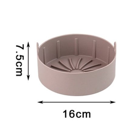 Ny silikon Air Fryer med handtag, rund och fyrkantig silikonkorg, livsmedelssäker, lätt att rengöra, Air Fryer ugnstillbehör, kaffe