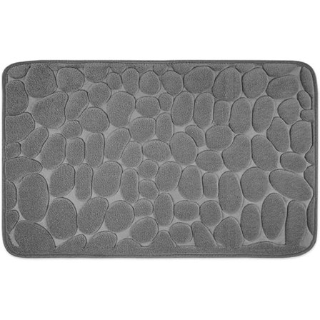 60 x 90 cm - Harmaa, liukumaton muistivaahto kylpymatto - Kylpymatto