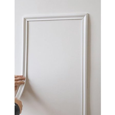 Lavpris kampanje PVC Dekorativ Selvklebende Vegglist – Fleksible Lister Gips for Stue TV-ramme DIY 3D Tak for Skapdører og Bilderammer_CJYCAS