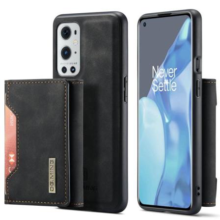 8-fack Oneplus 9 Pro Stöttåligt Skal Med Magnetisk Korthållare D Svart