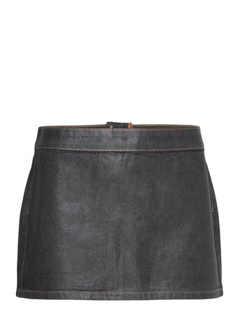 Low-Rise Foil Mini-Skirt Grey Mango