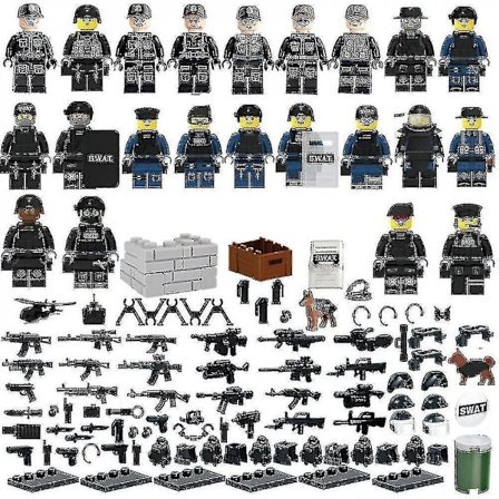 22 Pieces Of Military Police Building Blocks Minifigure