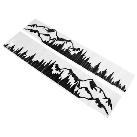 RV Husbil Sidokropp Fönster Stötfångare Klistermärke Stor Berg Träd Dekal Klistermärke Dekoration för Bil RV