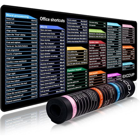 Stor Gaming Musematte, Lang XXL Musematte, Kontor Snarvei Musematte, Utvidet Datamaskin Musematte/Skrivebordsmatte med Sydde Kanter for Gamer, Kontor,