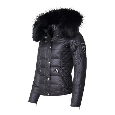 Rockandblue Rock and Blue Zora black winter Jakke with black fur ladies Sort, Dame