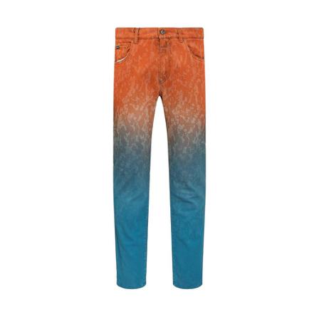 Dolce & Gabbana Slim Broek , Oranje , Heren , Maat: L