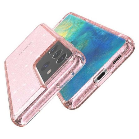 Samsung S21 Ultra Iskuja vaimentava matkapuhelinkotelo Sparkle Rose Gold