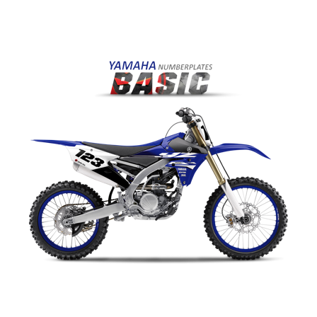 Basic Nummerplåtsdekaler - Yamaha WR 500 1992-1993