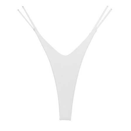 Nya Sexiga Högt Skurna Trosor Bomull Dam Dubbel Bikini Stil Europeiska och Amerikanska Tunna Bälte Underkläder