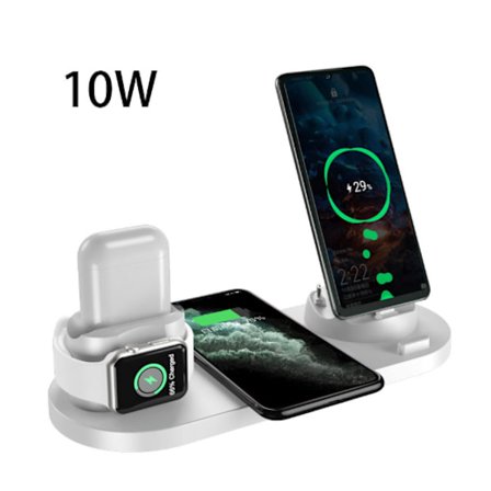 Langaton Latausasema - Sopii Apple-puhelimille iPhone13, Omistetut Kuulokkeet iwatch-kellolle, Pystyasennossa Lataava Telakka