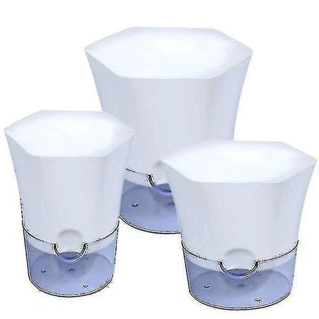 Selvvandende Plantepotte, Sekskantet Gennemsigtig Base Selvvanding Ny 2024 Høj Kvalitet x.(Lille)