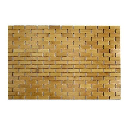 Teak Træ Bade Måtte Fødder Brusebad Gulv Naturlig Bambus Skridsikker Stor 50x70cm