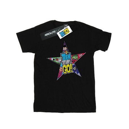 DC Comics Girls Teen Titans Go Star Logo Bomull T-shirt 5-6 år