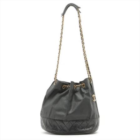 Chanel Vintage Pre-owned Læder chanel-tasker Sort, Dame Vintage Tasker, Størrelse: ONE Size