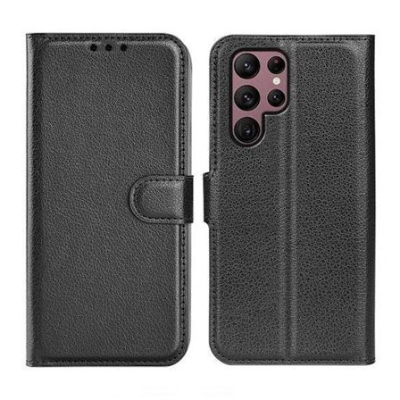 Samsung Galaxy S23 Ultra Plånboksfodral med Stativ - Svart