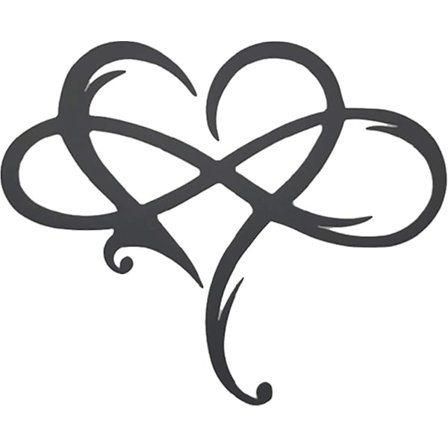 Väggdekorationer Hjärta Metall Väggkonst, Forever And Forever Love Hjärtformad Oändlighetssymbol Present Till Hem Bröllop Alla Hjärtans Dag Dekoration