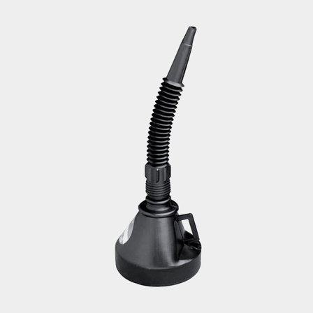 Fuel funnel with dirt filter Nuova Rade, Ø135 mm, with loose spout, plastic, black