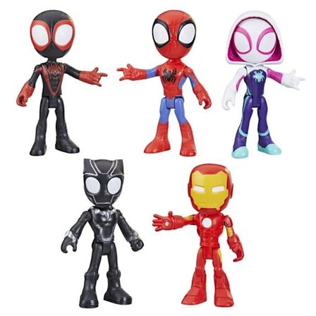 Spidey pakke med 5 figurer Heltekolleksjon, leketøy for barn, Spidey og hans fantastiske venner, fra 3 år