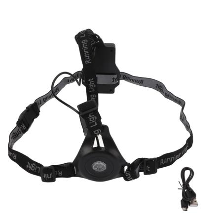 LED-bröstljus Nattlöparlampa 3 lägen IP65 Vattentät USB Uppladdningsbar för utomhussport Camping Jogging Fotvandring