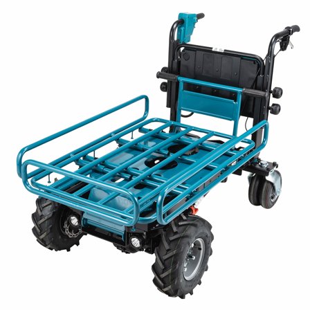 Makita DCU604Z Trillebår 180 kg, uten batteri og lader, Hageredskap
