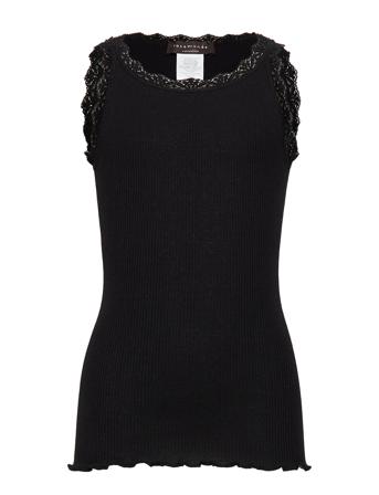 Silk Top W/ Lace Black Rosemunde Kids