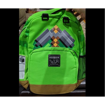 Minecraft-reppu ala- ja yläkoululaisille, jossa on Creeper, lohikäärme ja sarjakuvahahmoja (yksi reppu)