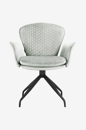 Loft24 - Spisebordsstol med armlæn LUCIA, 2-pak - Grå - Stole med armlæn - Fra Homeroom