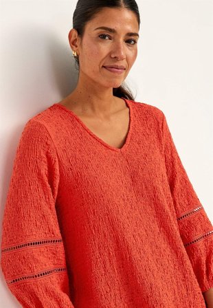 Cellbes of Sweden - Tunika med struktur - mörk korall - för damer - 54/56