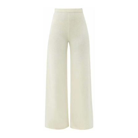 Max Mara Studio Provino Knitted Pants , Beige , Dames , Maat: M