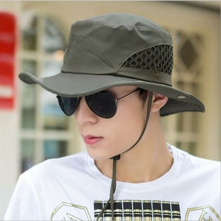 Bøttehatt for menn, pustende solhatt, sommer solhatt